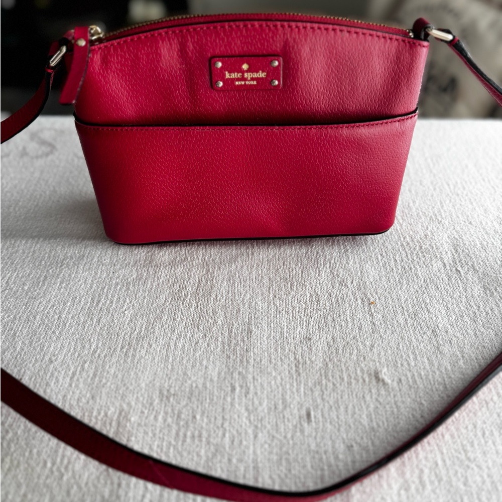 Kate Spade Red Crossbody Bag with Adjustable Strap